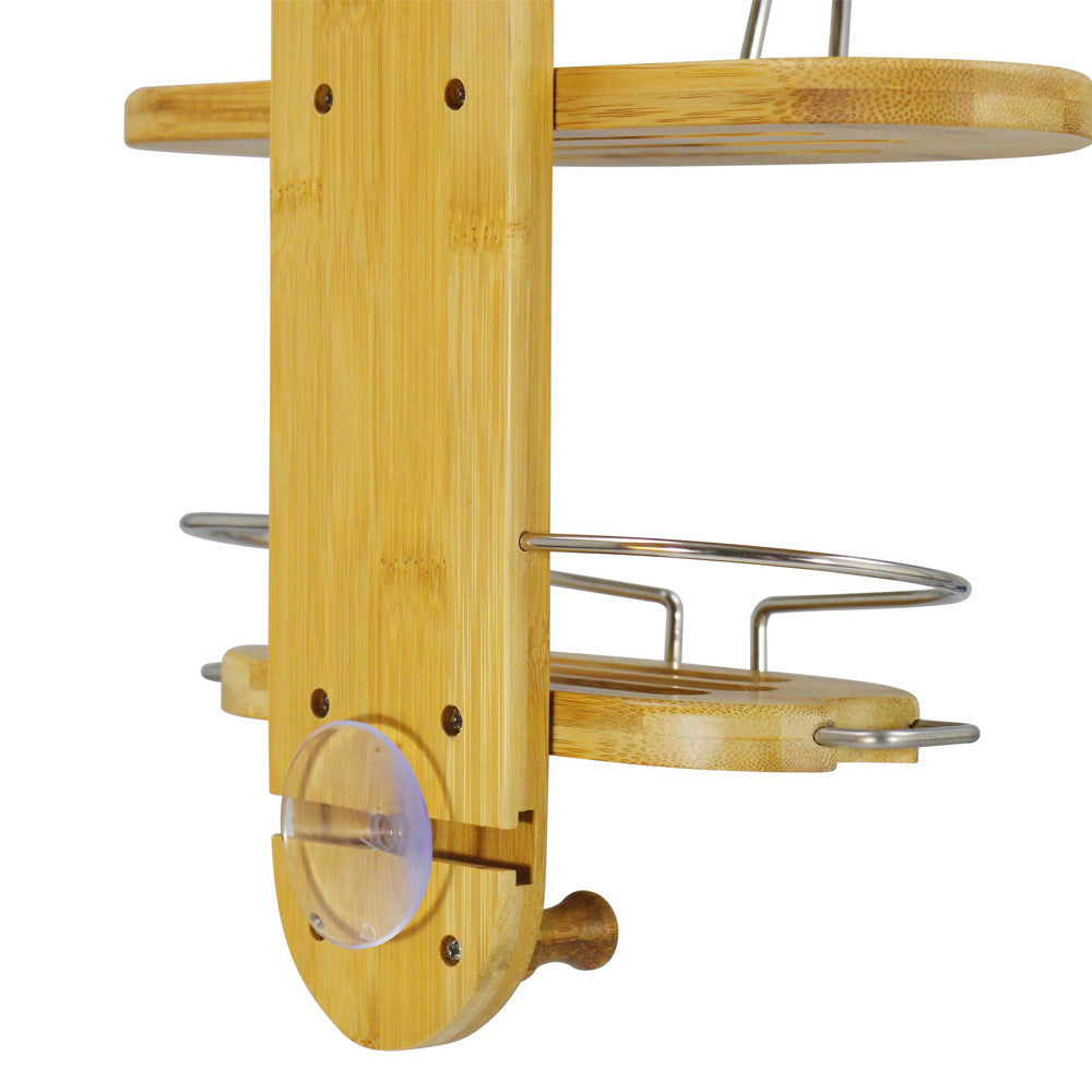 Bamboo Shower Caddy with Hanging Hook