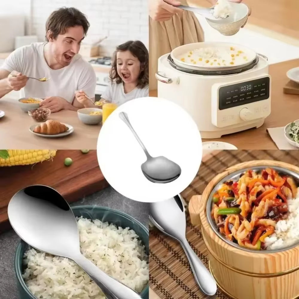 Ergonomic Stainless Steel Serving Spoon