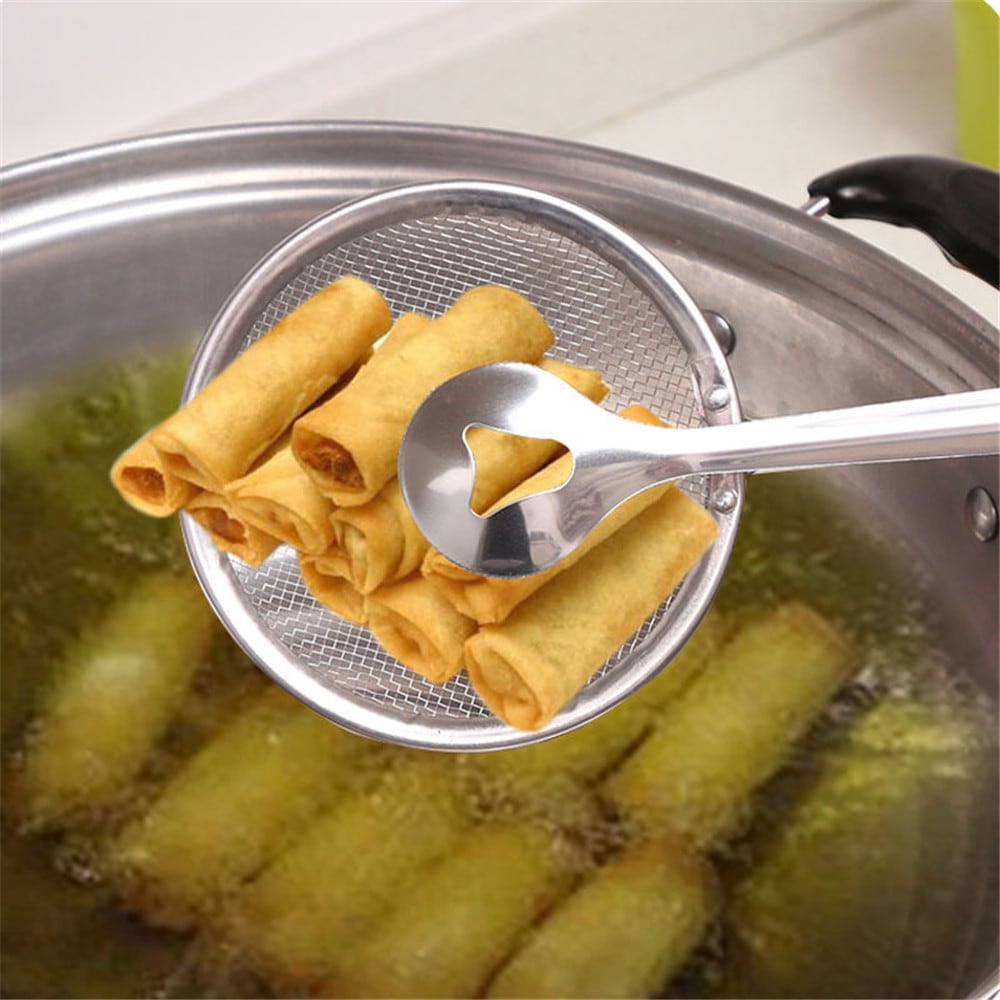 2-in-1 Stainless Steel Frying Tongs