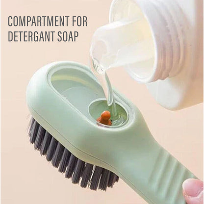 Soap-Dispensing Dish Cleaning Brush