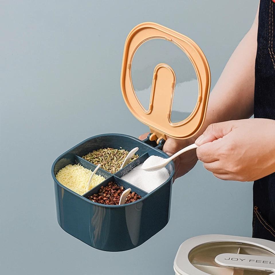 4-Compartment Countertop Spice Box
