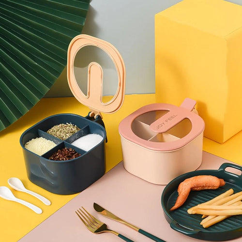 4-Compartment Countertop Spice Box