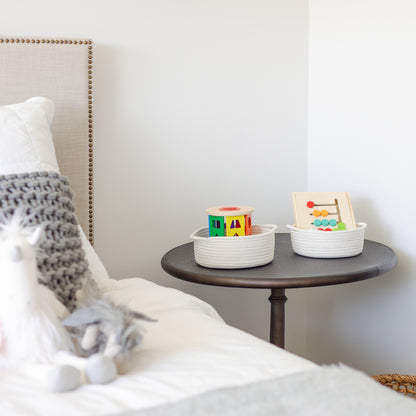 Off-White Cotton Rope Basket Set – 5 Pieces