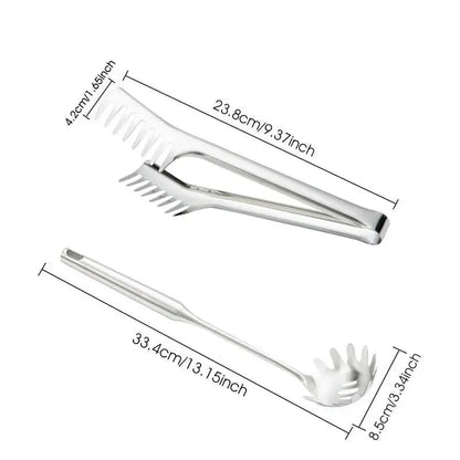 Stainless Steel Pasta Server & Serving Tongs