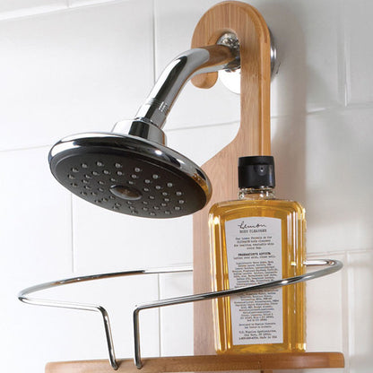 Bamboo Shower Caddy with Hanging Hook