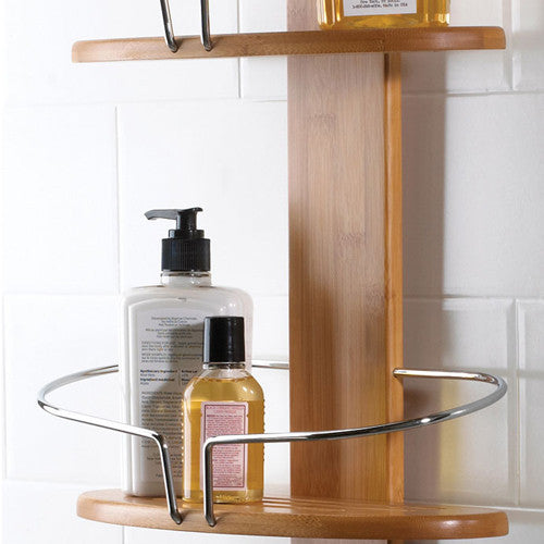 Bamboo Shower Caddy with Hanging Hook