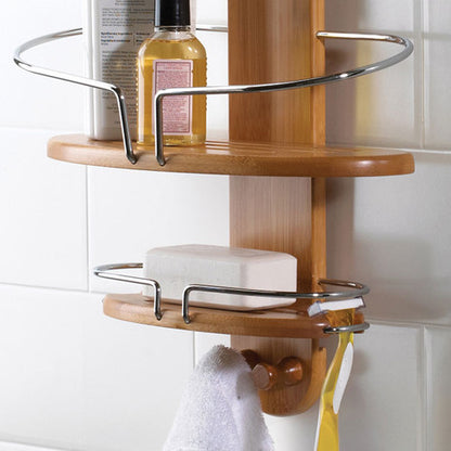 Bamboo Shower Caddy with Hanging Hook