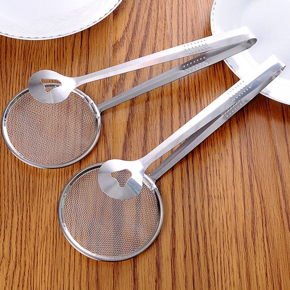 2-in-1 Stainless Steel Frying Tongs