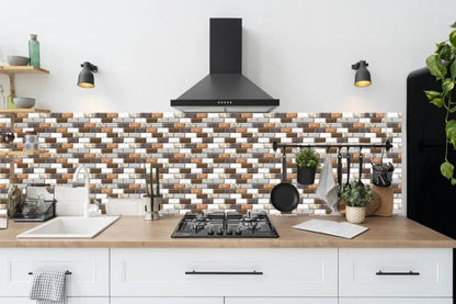 Textured 3D Mosaic Wall Sticker Set
