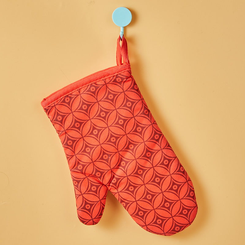 Heat-Resistant Kitchen Oven Mitt Pair