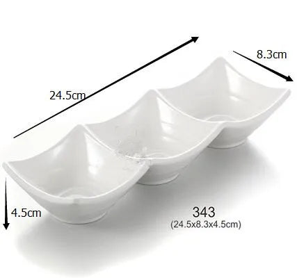 3-Section Sauce & Dipping Dish