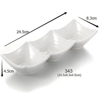 3-Section Sauce & Dipping Dish