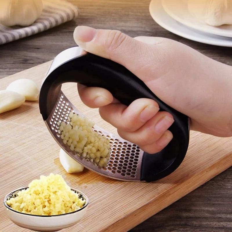Stainless Steel Garlic Press & Crusher