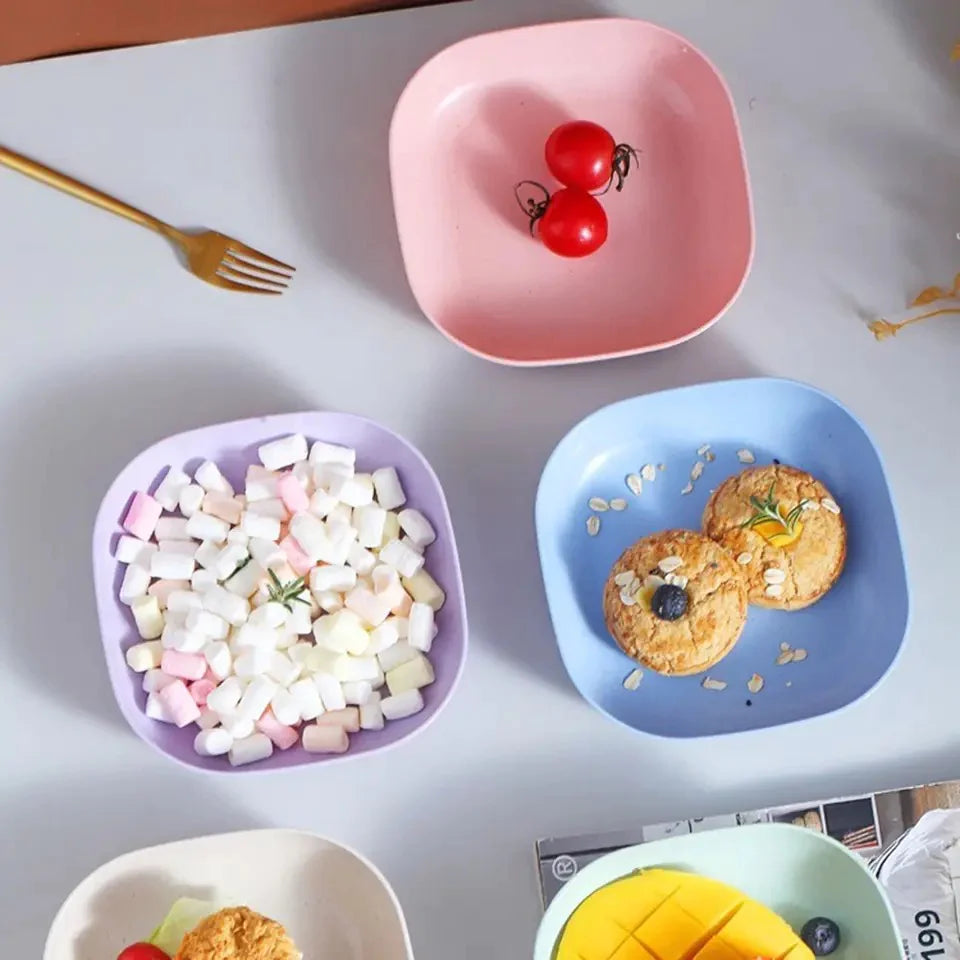 10-Piece Plate Set with Storage Holder