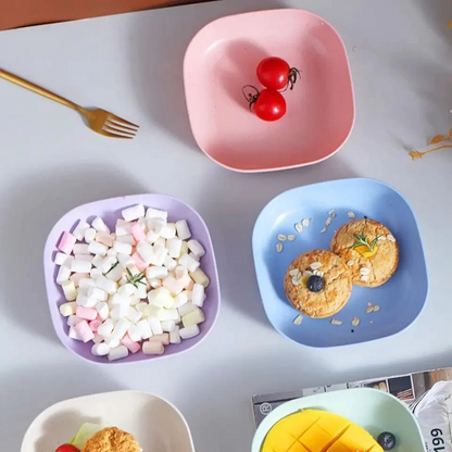 10-Piece Plate Set with Storage Holder