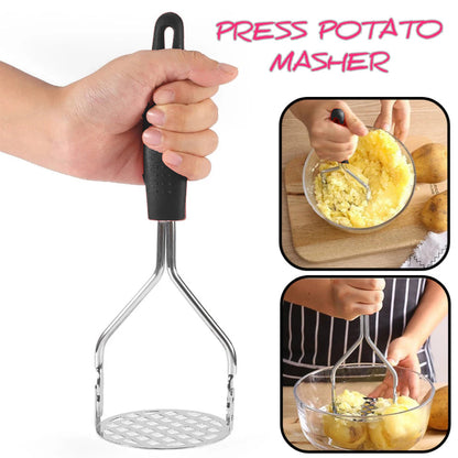 Stainless Steel Ergonomic Potato Masher