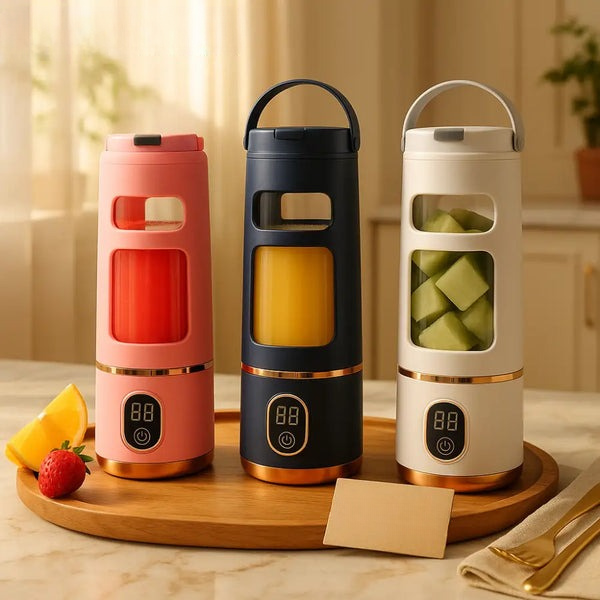 Portable Rechargeable Juicer with Digital Display