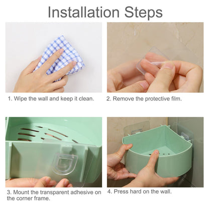 Wall-Mounted Corner Storage Shelf